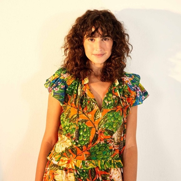 FARM Rio Tops - New Farm Rio Caipirinha Floral Tropical Top